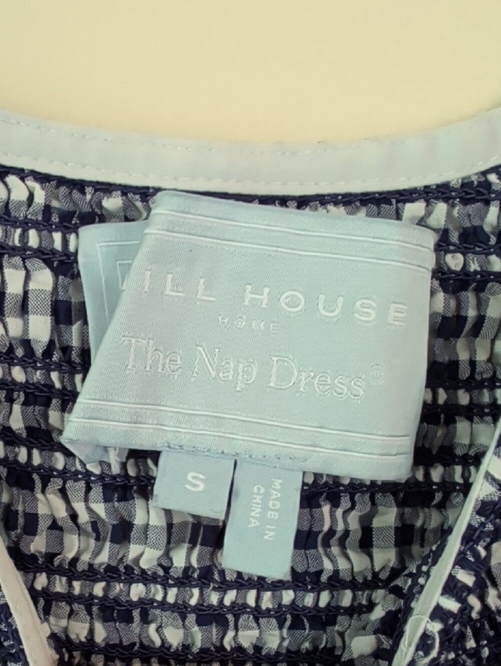 Hill House Blue and White Gingham Midi Dress - Picture 2 of 4